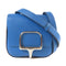 HERMES PHW Mini Della Shoulder Bag Veau Epsom Leather Blue Mykonos