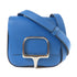 HERMES PHW Mini Della Shoulder Bag Veau Epsom Leather Blue Mykonos