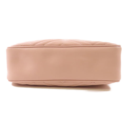 GUCCI GHW GG Marmont Shoulder Bag 447632 Calfskin Leather Pink