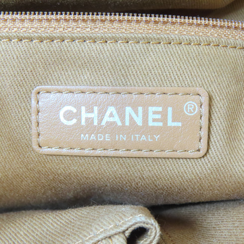 CHANEL CC SHW 2 Way Shoulder Handbag Tote Bag Fabric Pink