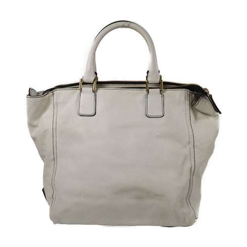 Valentino GHW Handbag Calfskin Leather White