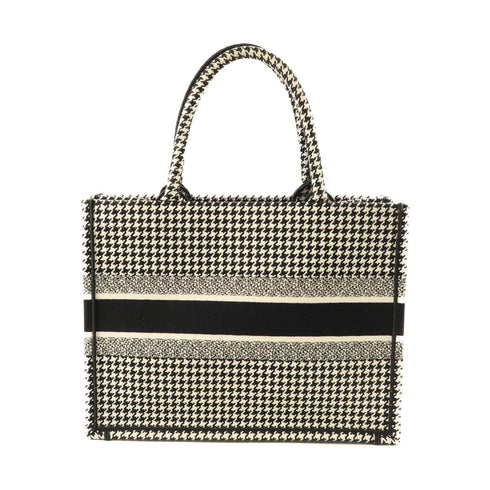 Christian Dior CD Book Tote Bag Canvas Black/White