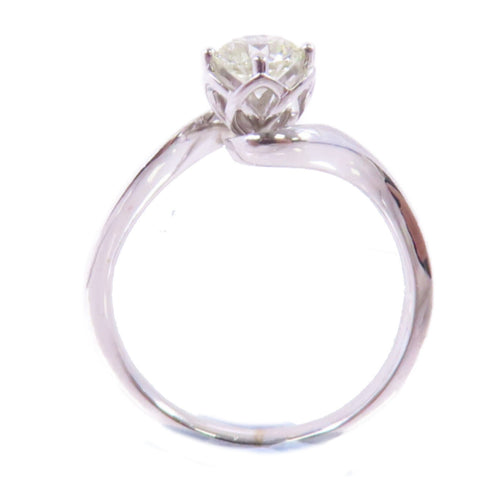 FINE JEWELRY 0.635ct Diamond Ring US#8 18K White Gold