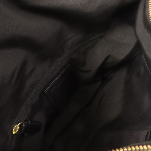 COACH GHW Shoulder Bag 32562 Canvas Leather Beige Black