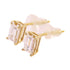 FINE JEWELRY 0.363ct/0.337ct Diamond Earrings 18K Yellow Gold