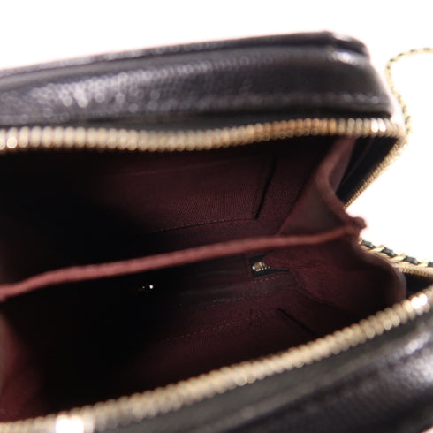 CHANEL CC GHW Chain Shoulder Bag Calfskin Leather Black v4