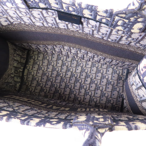 Christian Dior CD Book Tote Medium Tote Bag Canvas Blue