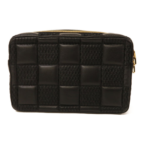 LOUIS VUITTON LV GHW Troca PM Shoulder Bag M59116 Lambskin Leather Black