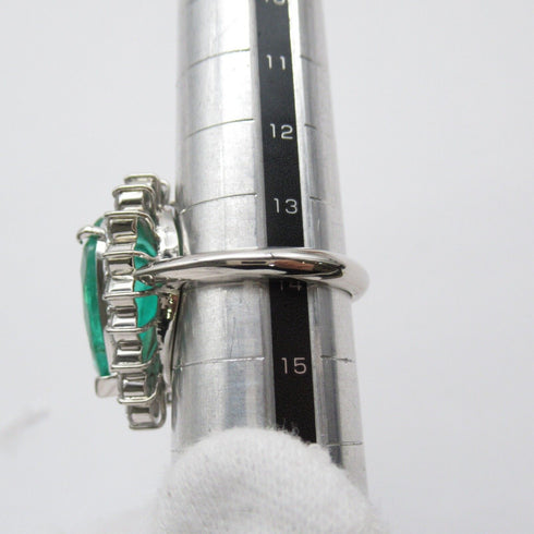 FINE JEWELRY 8.19ct Emerald 1.95ct Diamond Ring PT900 platinum US#7.25