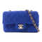 CHANEL CC GHW Mini Classic 20 Chain Shoulder Bag Tweed Blue