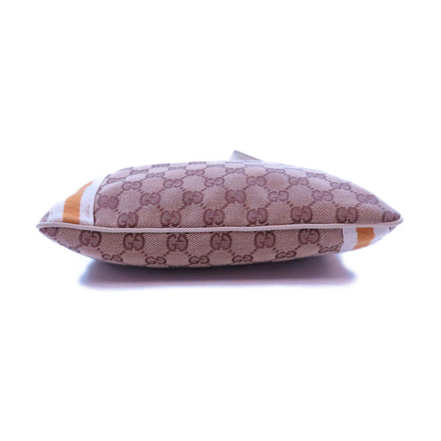 GUCCI GG GHW Shoulder Bag Canvas 144388 Beige