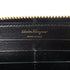 SALVATORE FERRAGAMO GHW Zipper Long Wallet Calfskin Leather Black