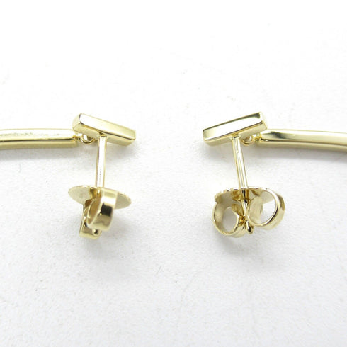 TIFFANY&CO 0.21ct T Wire Bar Diamond Earrings 18K Yellow Gold