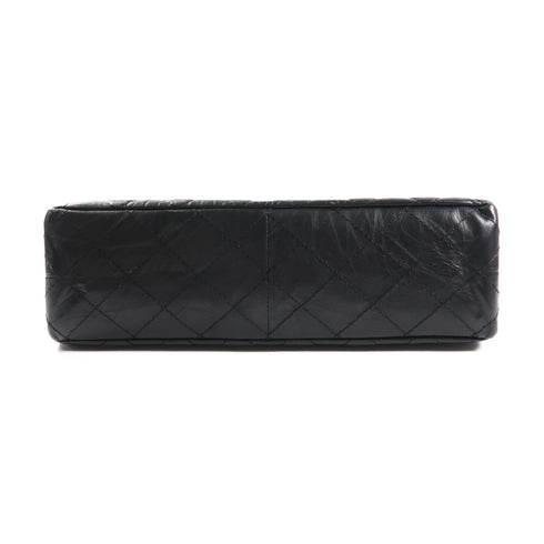 CHANEL Quilted CC 2.55 Chain Shoulder Bag Lambskin Leather Black