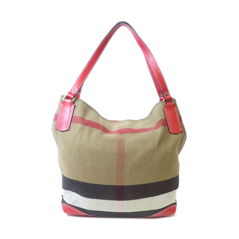 BURBERRY SHW Shoulder Bag 3938816 Canvas Brown Red
