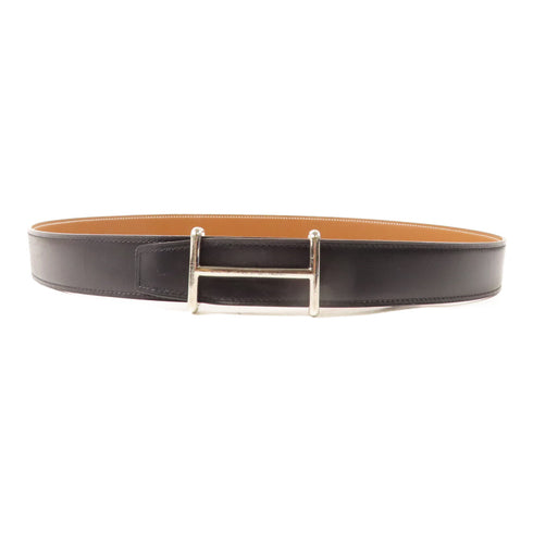 HERMES PHW Belt 100cm Belt Veau Swift Leather Noir/Gold