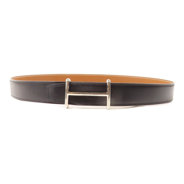 HERMES PHW Belt 100cm Belt Veau Swift Leather Noir/Gold