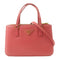 PRADA GHW 2 Way Shoulder Handbag Calfskin Leather Pink