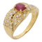 JEWELRY Ruby Diamond Ring 18K Yellow Gold US#6.75