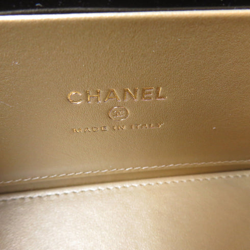 CHANEL CC GHW Quilted Vanity Case Shoulder Bag Lambskin Leather Pink