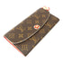 LOUIS VUITTON LV GHW Emilie Wallet Long Wallet M68313 Monogram Brown/Red