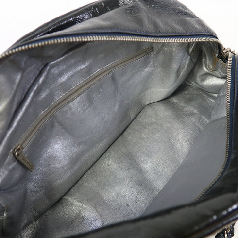 CHANEL CC SHW Chain Shoulder Bag Enamel Black