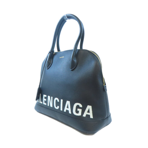 BALENCIAGA GHW Ville Top Handle Bag 2 Way Shoulder Bag 518801 Calfskin Black