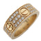 CARTIER Love Ring Diamond Paved 18K Yellow Gold US 5.75 Cartier#51