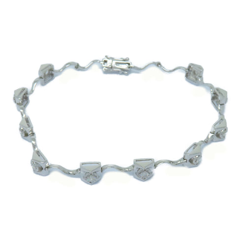 Fine Jewelry 0.40ct Diamond Bracelet Bangle Accessories 18K White Gold