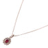 Jewelry Ruby Necklace 2.3g 18K White Gold