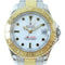 ROLEX Yacht Master Automatic Watch 168623 18K Yellow Gold Stainless Steel White