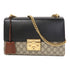 GUCCI GG GHW Padlock GG Shoulder Bag Calfskin Leather/Coated Canvas Brown/Black