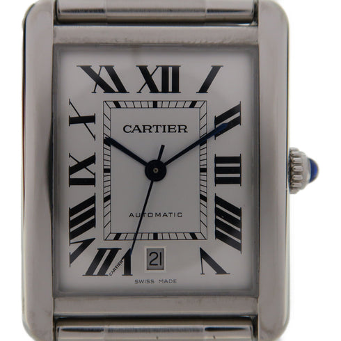 CARTIER Tank Solo Automatic Watch W5200028 Stainless Steel White