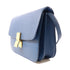 CELINE GHW Classic Box Shoulder Bag Calfskin Leather Blue