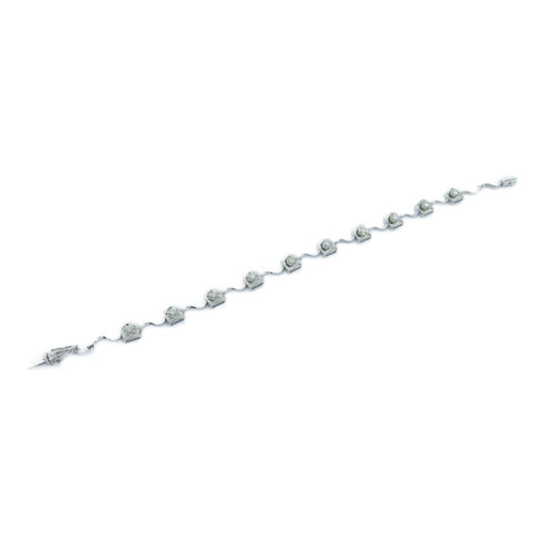 Fine Jewelry 0.40ct Diamond Bracelet Bangle Accessories 18K White Gold