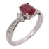 JEWELRY Ruby Diamond Ring 18K White Gold US#6.25