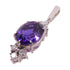 MIKIMOTO 2.78ct Amethyst 0.23ct Diamond Top Pendant 18K White Gold