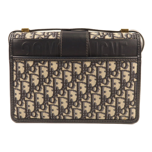 CHRISTIAN DIOR CD Montaigne 30 Shoulder Bag Canvas Navy