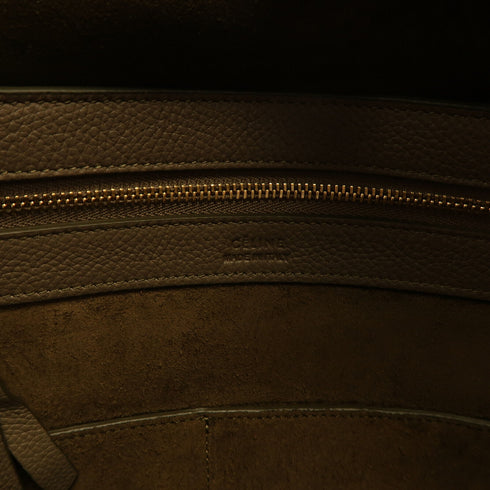 CELINE GHW Tote Bag Calfskin Leather Grey