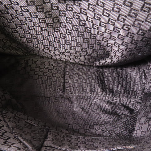 GUCCI GG SHW Double Buckle Messenger Bag Shoulder Bag Nylon Black