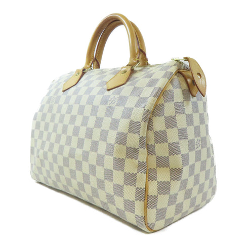LOUIS VUITTON LV Speedy 30 Hand Bag N41533 Damier Azur White