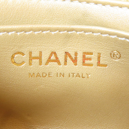 CHANEL Quilted CC GHW Chain Shoulder Bag Lambskin Leather Pink