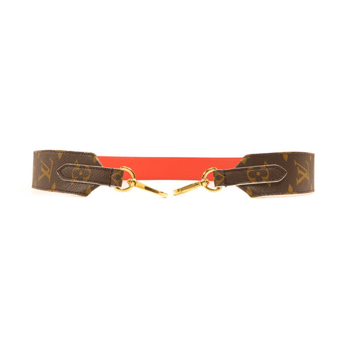 LOUIS VUITTON LV GHW Shoulder Strap J02287 Monogram Brown Red
