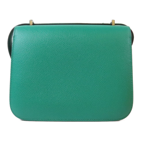 HERMES PHW Constance 24 Shoulder Bag H056347CK Epsom Leather Vert Jade Green