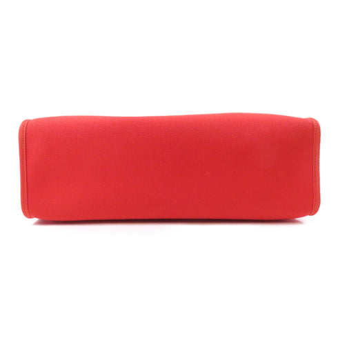 HERMES PHW Herbag PM 2 Way Shoulder Bag Canvas Leather Rouge Tomate