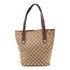GUCCI GHW Shoulder Tote Bag 153009 GG Canvas Brown