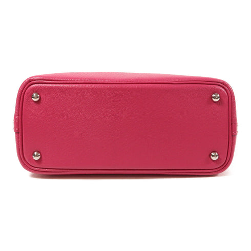 HERMES PHW Mini Bolide 2 Way Shoulder Bag Chevre Leather Rose Pourpre Pink