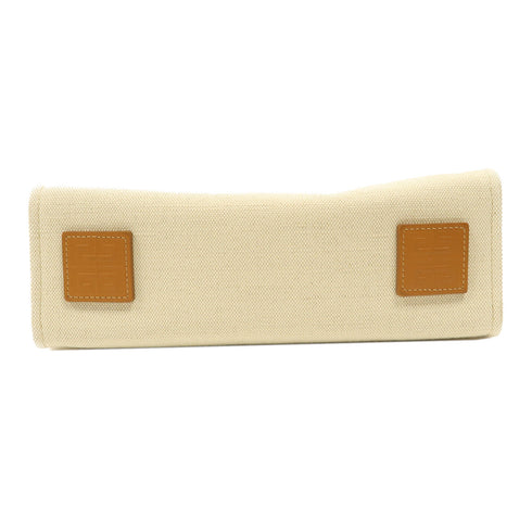 GIVENCHY GHW Small G-Tote 2 Way Shoulder Bag Handbag Canvas Brown/Beige