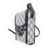 GUCCI GG SHW Horsebit 1955 Shoulder Bag 625615 Coated Canvas Navy/Beige