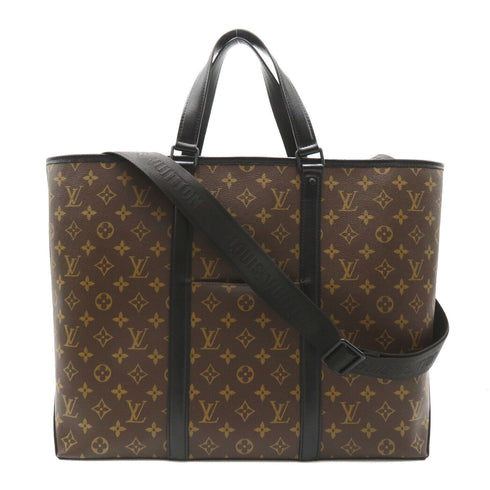 LOUIS VUITTON LV Weekend Tote GM 2Way Shoulder Bag M45733 Monogram Macassar